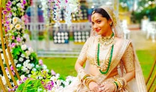Baaghi 3 Actor Ankita Lokhande  Sizzles In Golden Lehenga as She Poses Like a Bride!