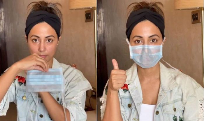 Hina Khan Suggests Fans To Wear Face Mask The Right Way Here S