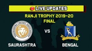 Live Score: Saurashtra vs Bengal, Ranji Trophy Final, Day 1: After Avi Barot 54, Vishvarajsinh Jadeja Takes Saurashtra to 155/2 at Tea