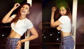 Sargun Mehta Flaunts Her Perfect Washboard Abs in Crop Top And Denim Pants