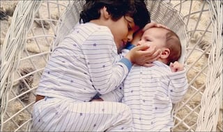 Lisa Haydon's Sons Nestled in Basket is Too Awwdorable For Our Hearts to Handle This Sunday!