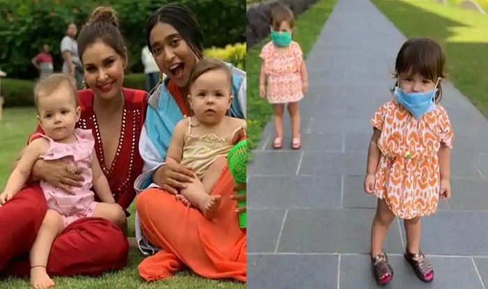 Lisa Ray Shares Awwdorable Photo of Twin Daughters Wearing Masks, Practicing Social Distancing
