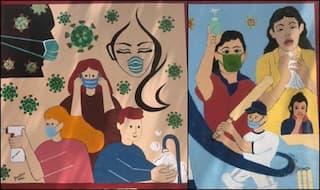 Art in Times of Corona: UP Prisoner Paints Walls of Pilibhit Jail With Graffiti on COVID-19 Safety Measures