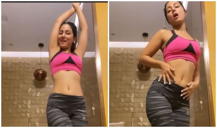 Sexy! Hina Khan Raises Heat In Sports Bra, Leaves Shirt Unbuttoned For  Flight; Video Goes Viral - News18