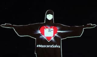 Mask Projected Onto Face of Christ The Redeemer Statue in Rio to Raise Awareness About COVID-19