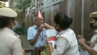 Moving Gesture: Assam Police Surprises Elderly Man With a Cake on His Birthday | Watch Video