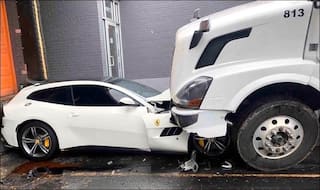 Revenge Served Cold: Employee Rams Volvo Truck Into Boss's Ferrari on Being Fired From Job