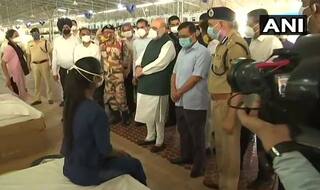 राधा स्वामी ब्यास में बने सबसे बड़े COVID केयर सेंटर पहुंचे शाह, केजरीवाल के साथ लिया जायजा