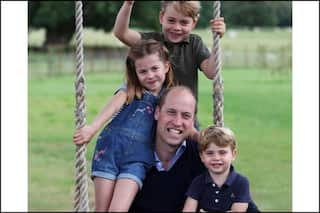 Ahead of Prince William's 38th Birthday, George-Charlotte-Louis Pile up on Dad to Wish Father's Day