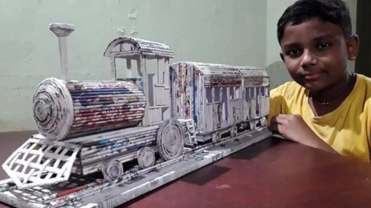 Kerala Boy Makes Stunning Train Model from Old Newspapers, Railway Ministry is Mighty Impressed | Watch