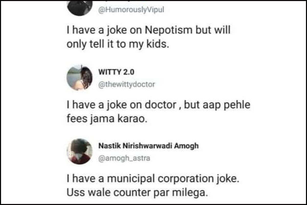 Meme Template I Have A Joke Sets Twitter On Frenzy And These Hilarious Catchy Punchlines Are Proof India Com Mix and match elements from different templates. meme template i have a joke sets