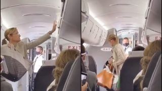 Maskhole! Woman Thrown Out of Plane For Refusing to Wear Face Mask While Travelling Amid COVID-19 | WATCH