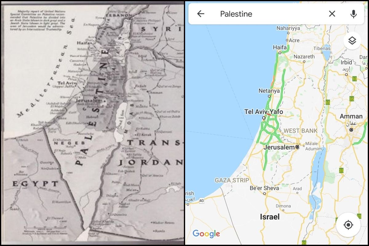 In world map palestine Palestine Map