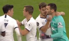 Tottenham's Heung-Min Son And Hugo Lloris Clash During 1-0 Win Over Everton