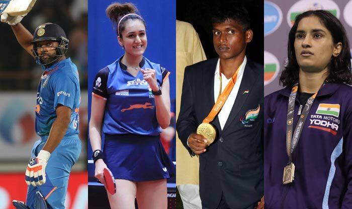 Rohit Sharma, Vinesh Phogat, Manika Batra And Mariyappan ...