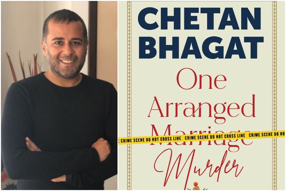 One Arranged Murder Chetan Bhagat Releases The Cover Of His New Book Trailer To Be Out On August 19 India Com