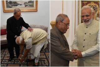 Towering Statesman   : When PM Modi Described Pranab Mukherjee As Father Figure