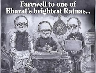 'One of Bharat   s Brightest Ratnas': Amul Pays Tribute to Pranab Mukherjee With a Heartfelt Doodle