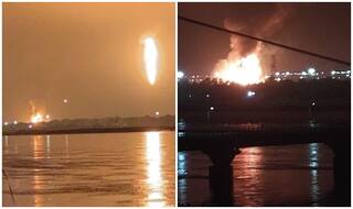 ONGC के तेल प्लांट में लगी भीषण आग, मौके पर पहुंची कई दमकल की गाड़ियां