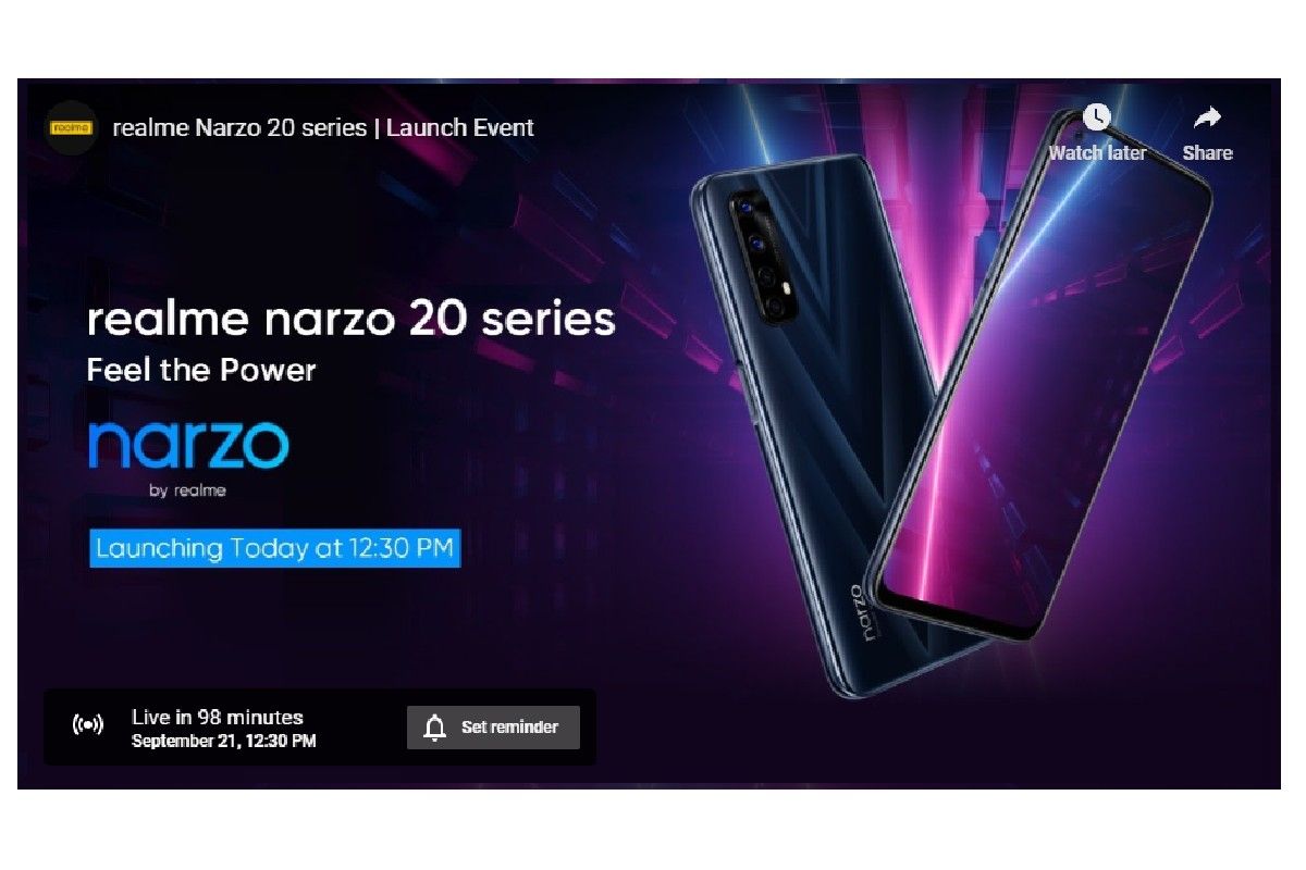 Realme Narzo 20, Narzo 20A, Narzo 20 Pro to Launch in ...
