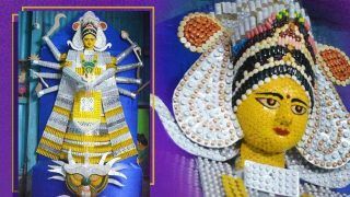 Assam Artist Creates Durga Idol With Expired Medicines, Injection Vials