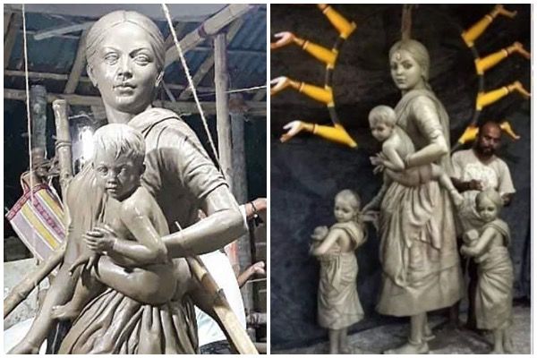 Durga Puja 2020: Goddess Durga Depicted as 'Migrant Mother With Her Children' at Kolkata's Barisha Club | India.com
