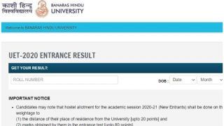 BHU UET Result 2020 Declared: बीएचयू ने जारी किया UET 2020 का रिजल्ट, इस Direct Link से करें चेक 