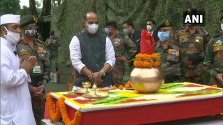 Rajnath Singh Performs 'Shastra Puja' in Darjeeling, Pays Tribute to Soldiers at China Border