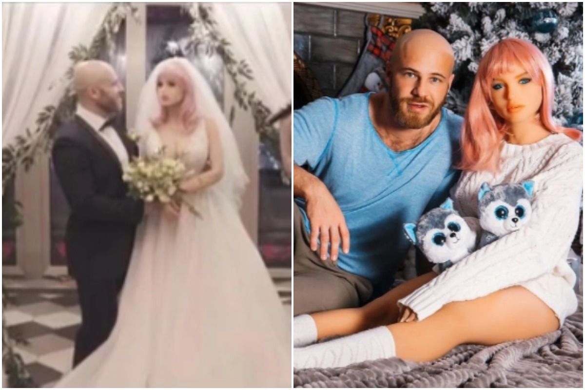 Bizarre! Bodybuilder Marries His Sex Doll in a Creepy Ceremony, Says photo