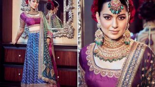 Kangana Ranaut Looks Regal at Brother's Wedding in Her Multicolour Lehenga by Anuradha Vakil - See Latest Pics