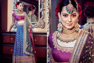 Kangana Ranaut Looks Regal at Brother's Wedding in Her Multicolour Lehenga by Anuradha Vakil - See Latest Pics