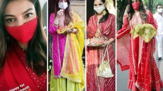 Karwa Chauth 2020: Celebrations with Mask On For Kajal Aggarwal, Shilpa Shetty, Sonali Bendre, and Maheep Kapoor