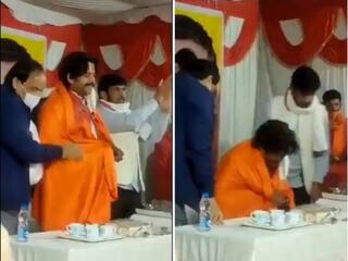 Watch: Ravi Kishan Falls Off Chair During Chhath Puja Function in Gorakhpur, Video Goes Viral