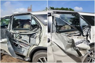 BJP Leader Khushbu Sundar Meets With a Car Accident in Tamil Nadu, Escapes Unhurt