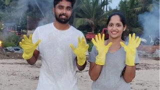Newlywed Couple From Karnataka Skips Honeymoon & Cleans Up a Beach Instead, Gather 600 Kg Of Trash
