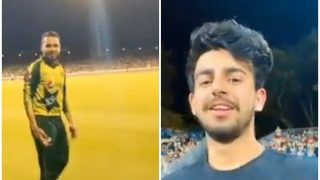 India Fan Showers Love For Pakistan Player Faheem Ashraf During 3rd T20I Between NZ And Pak, Video Goes Viral | WATCH
