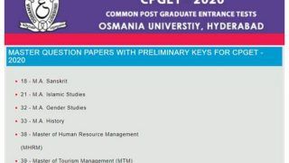 TS CPGET Answer Key 2020 Released by Osmania University At tscpget.com, Check How To Download