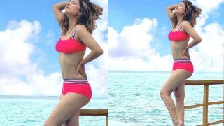 Hina Khan Slays in a Red Bikini in The Maldives, Poses Like a True Stunner