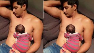 Karanvir Bohra Makes Her Newborn Daughter Sleep on Him And This is The Best Thing to See on Internet Today