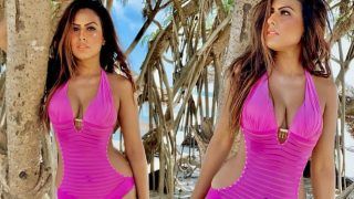 Nia Sharma Looks Superbly Sexy in Pink Monokini in New Pictures From Jamai 2.0 Shoot in Goa
