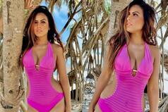 Nia Sharma Looks Superbly Sexy in Pink Monokini in New Pictures From Jamai 2.0 Shoot in Goa