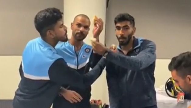 Shikhar Dhawan Shreyas Iyer And Jasprit Bumrah Celebrate Birthday After Series Win In Sydney With Cake Cutting Ceremony Cricket Country