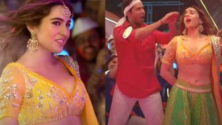 Sara Ali Khan Does Naagin Dance, Sizzles in Yellow Lehenga in 'Teri Bhabhi' Song From Coolie No. 1
