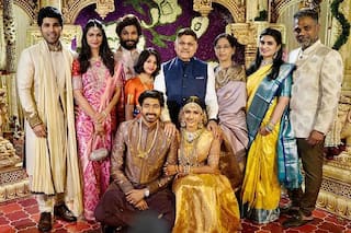 Bride Niharika Konidela Look Breathtaking In A Golden Kanjeevaram Saree For Her Wedding