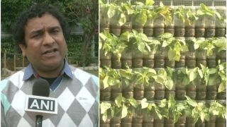 Go Green! IRS Officer Uses Waste Plastic Bottles to Create Vertical Gardens in Ludhiana