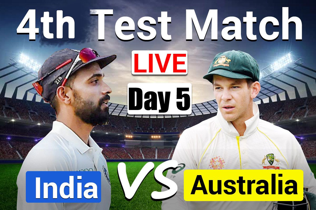 LIVE CRICKET SCORE Ind vs Aus 4th Test Day 5 Today’s Match Live Updates