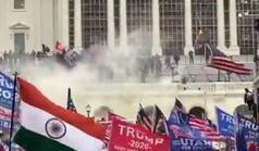 Man Spotted Waving Indian Flag During Capitol Hill Protests, Video Angers Netizens | Watch