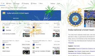 Google Celebrates India's 2-1 Series Win Over Australia With Virtual Fireworks
