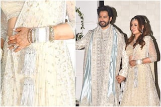 Natasha Dalal Shows Off Her Massive Diamond Engagement Ring as She Poses With Hubby Varun Dhawan