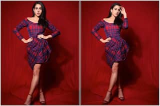 Sara Ali Khan Channeling All Fall Vibes in Check Printed Off-Shoulder Dress Worth Rs 36K, See PICS